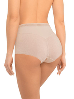 Высокие трусики-слипы из кружева с сетчатой структурой (Размер: XXL) (Цвет: черный)