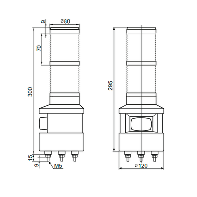 Светосигнальный маячок INNOCONT SFL100B-220-RG