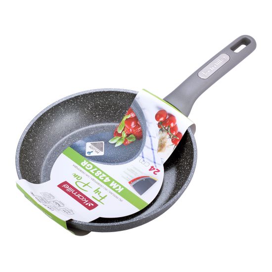 Сковорода 24 см. из литого алюминия Kamille KM 4287GR с мраморным покрытием