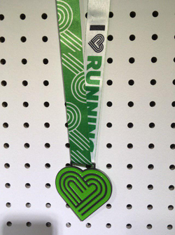 Медаль Loverun Green Heart (бег зеленая)