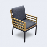 Стул Ideal Patio ЭГМОНТ каркас карбон - натуральный тик