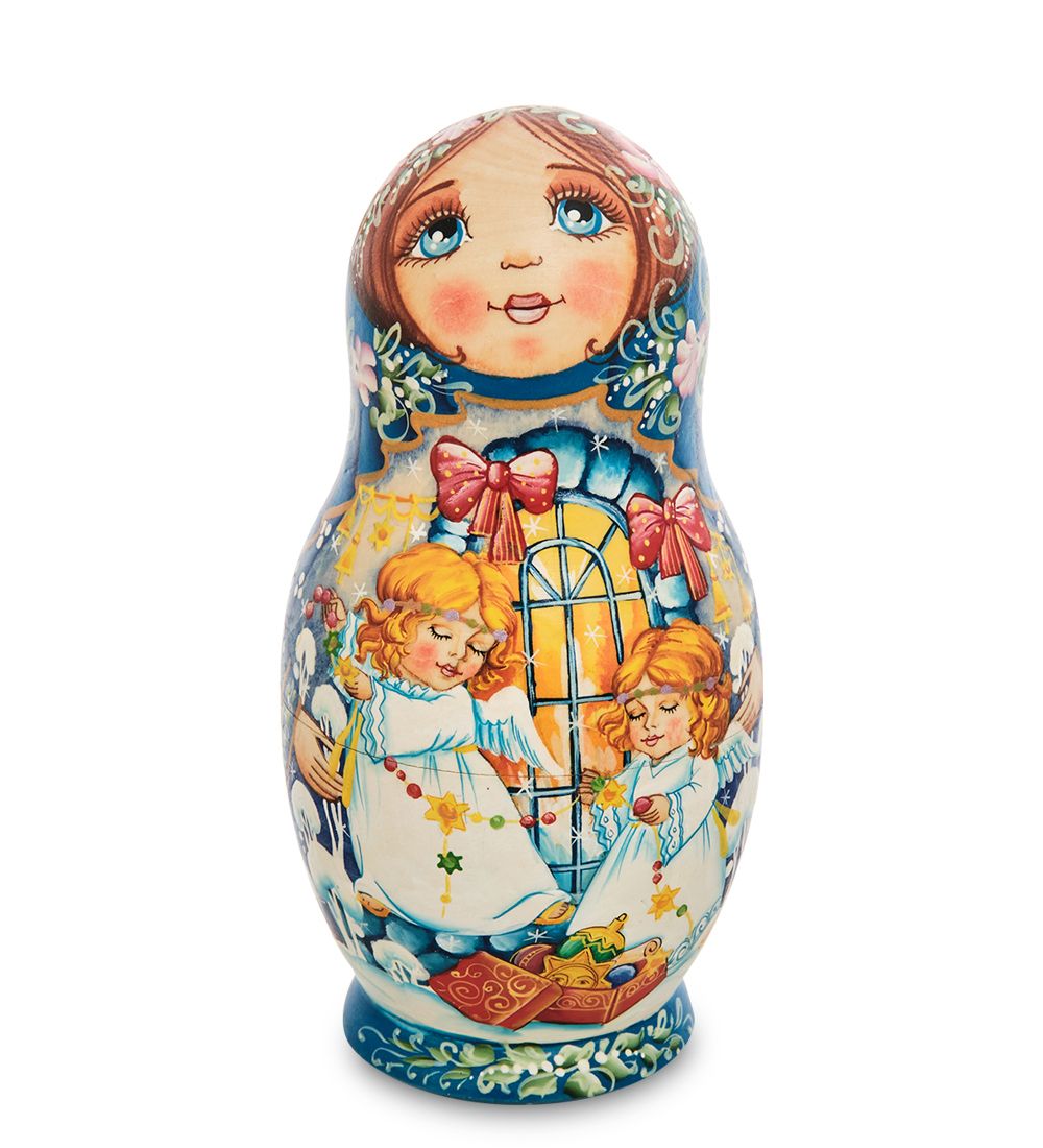 Народные промыслы МР-16/ 9-B Матрешка 5м «Мария с ангелами»