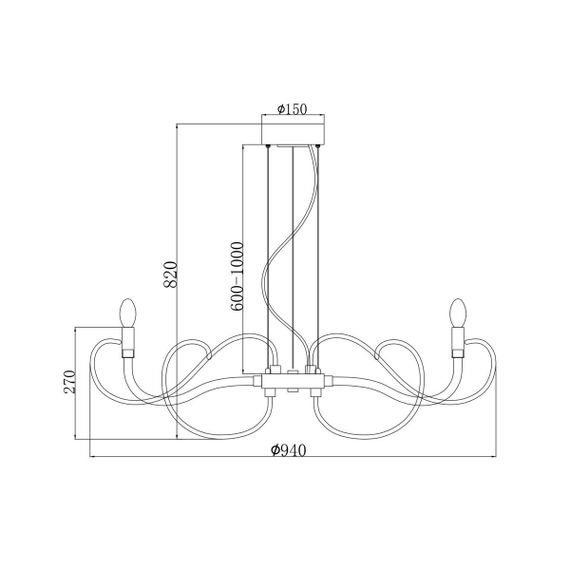 Подвесная люстра Maytoni Atlanta MOD051PL-07TR
