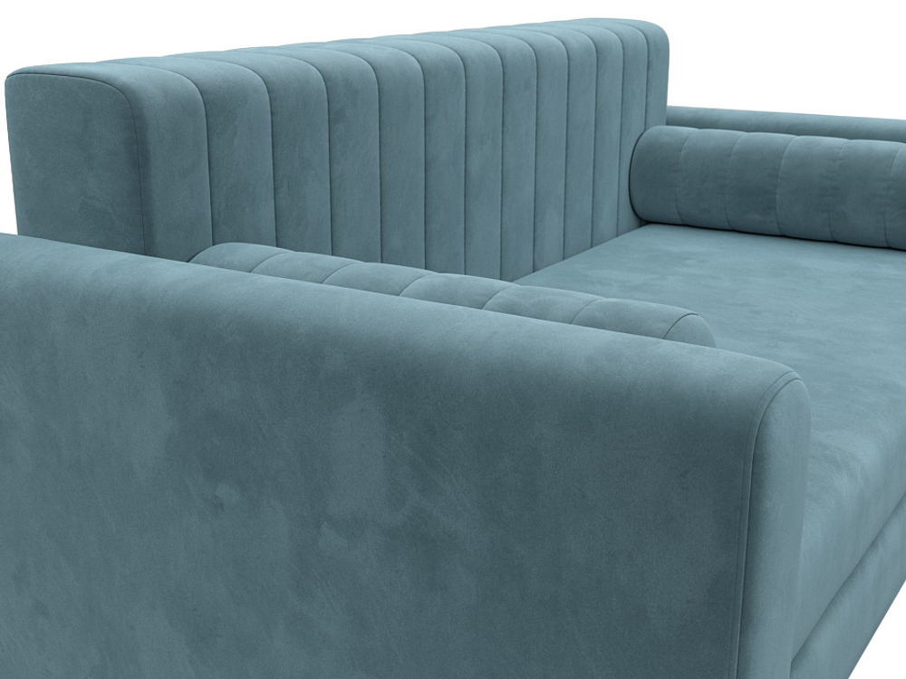 Диван прямой Лига-070 ВЕЛЮР SEVEN 113 бирюзовый