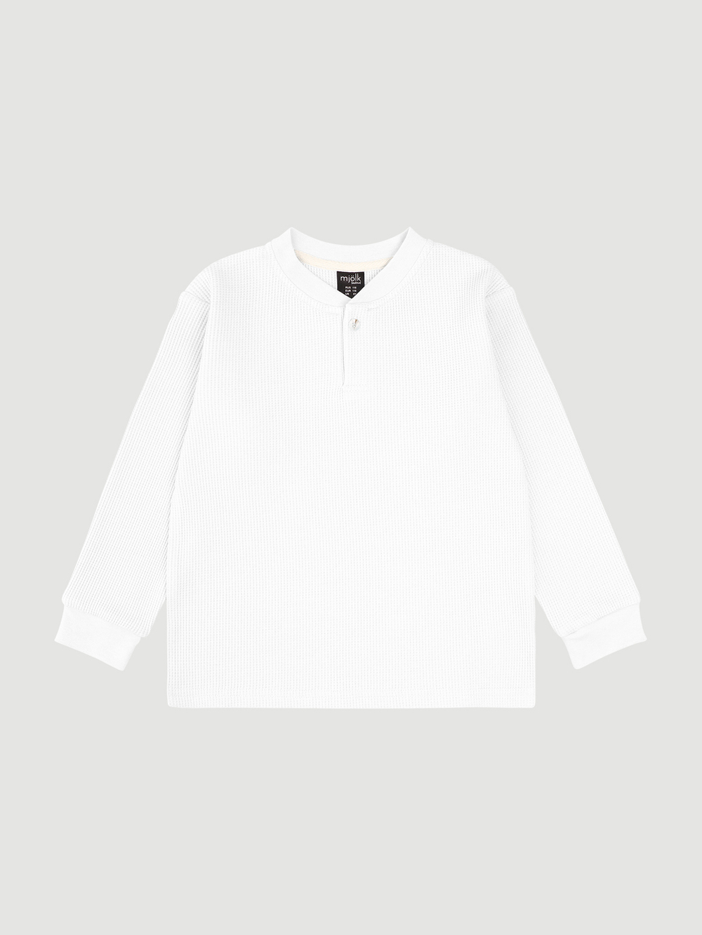Лонгслив с застёжкой-планкой Mjölk White, уценка