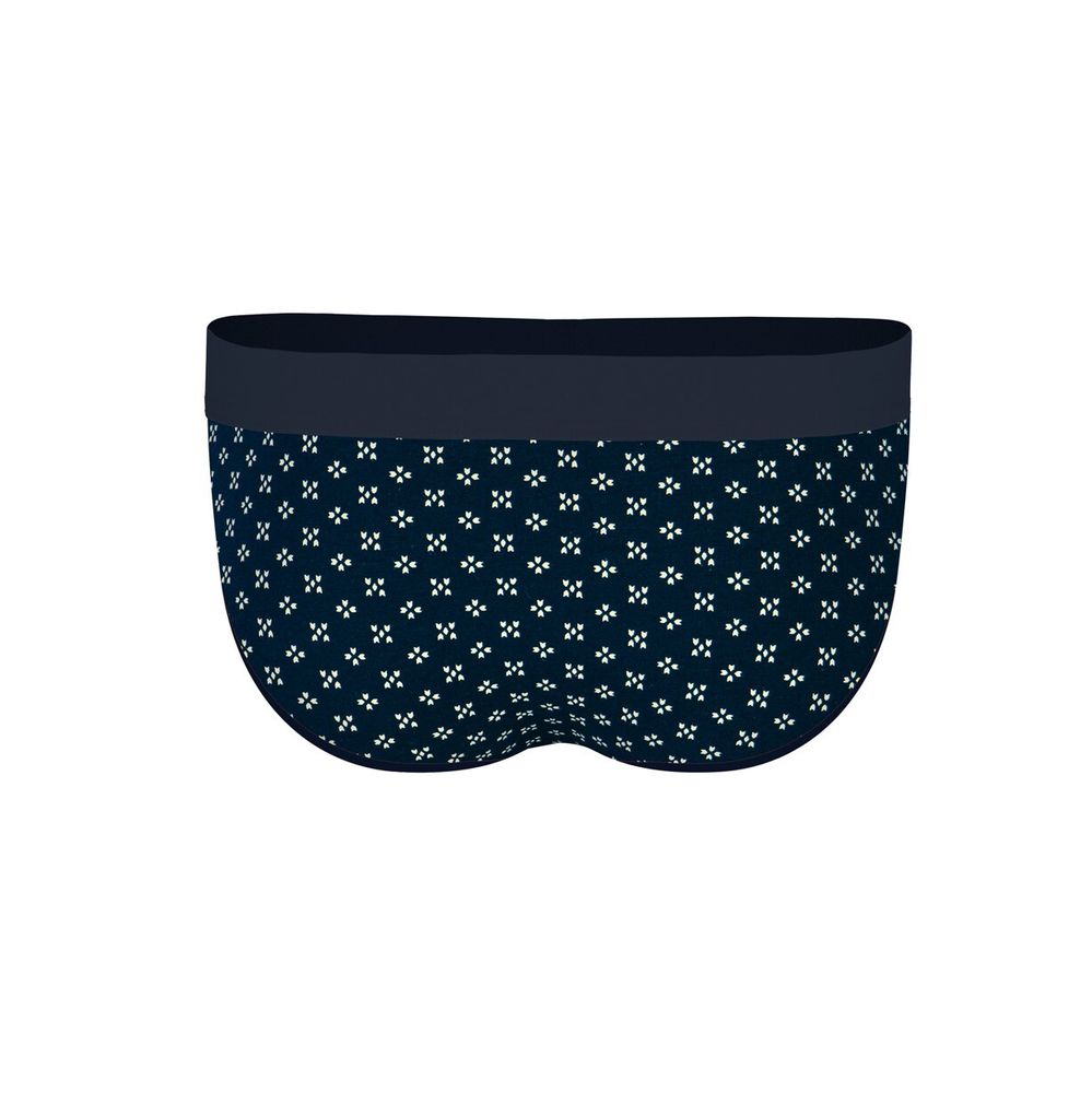 Мужские трусы брифы темно-синие с принтом DARKZONE DZN6135
