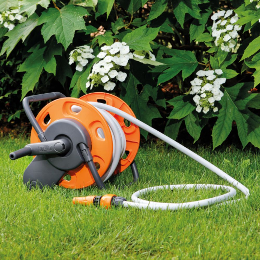 Катушка для шланга GF GF80005846 MINI CONCEPT PLUS механическая переносная в комплекте со шлангом 1/2 15м