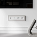 Рамка на 4 поста Split (дымчатый/белый, soft-touch) W0043067