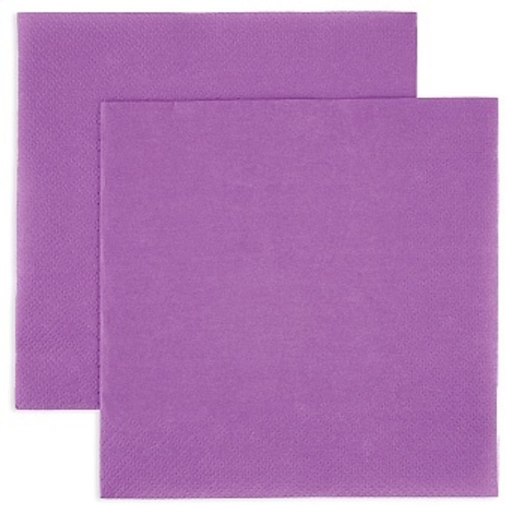Сервировочные салфетки, Однотонные, Сиреневый, 33*33 см, 20 шт.
