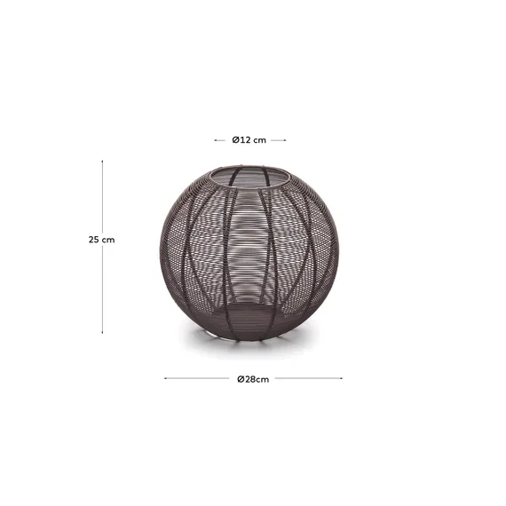 Сферический подсвечник Amer, коричневый металл