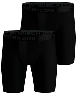 Мужские спортивные боксеры Björn Borg Performance Boxer Long Leg 2P - black