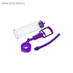Помпа для пениса Sexus Men Erection, вакуумная, ABS пластик, прозрачный