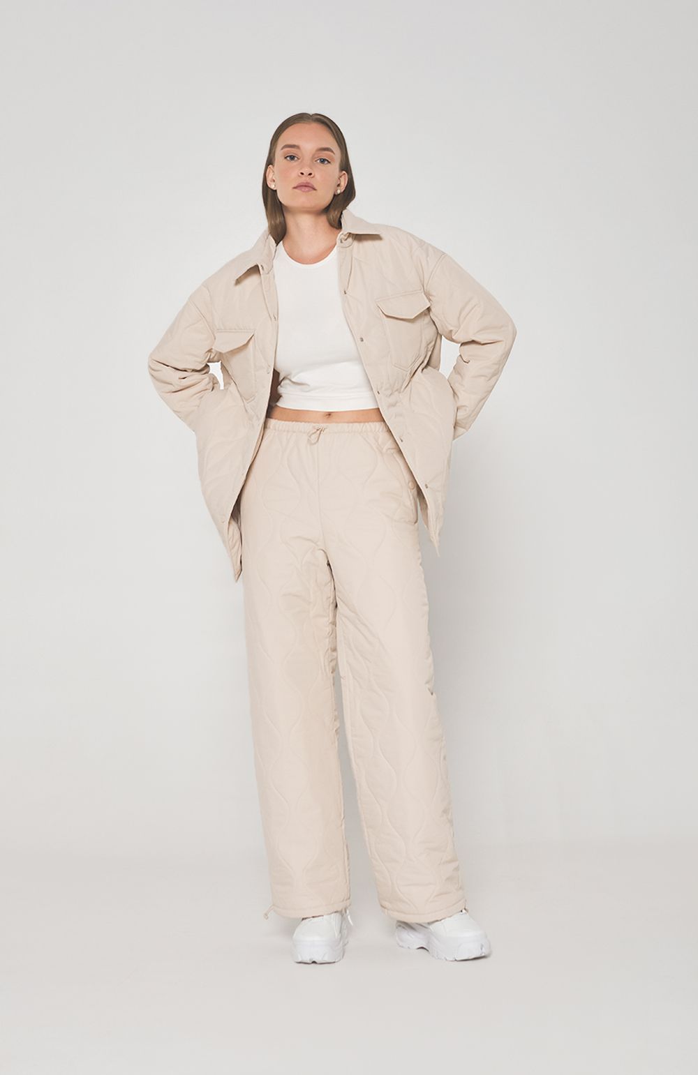 Брюки Alexandra Talalay стёганые AT019 ванильные