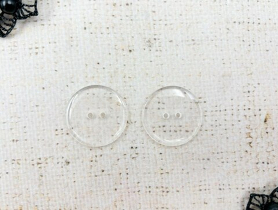 Пуговицы, d 2,8 см, прозрачный