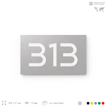 Номер на дверь 313, табличка на дверь для офиса, квартиры, кабинета, аудитории, склада, серая 120х70 мм, Айдентика Технолоджи