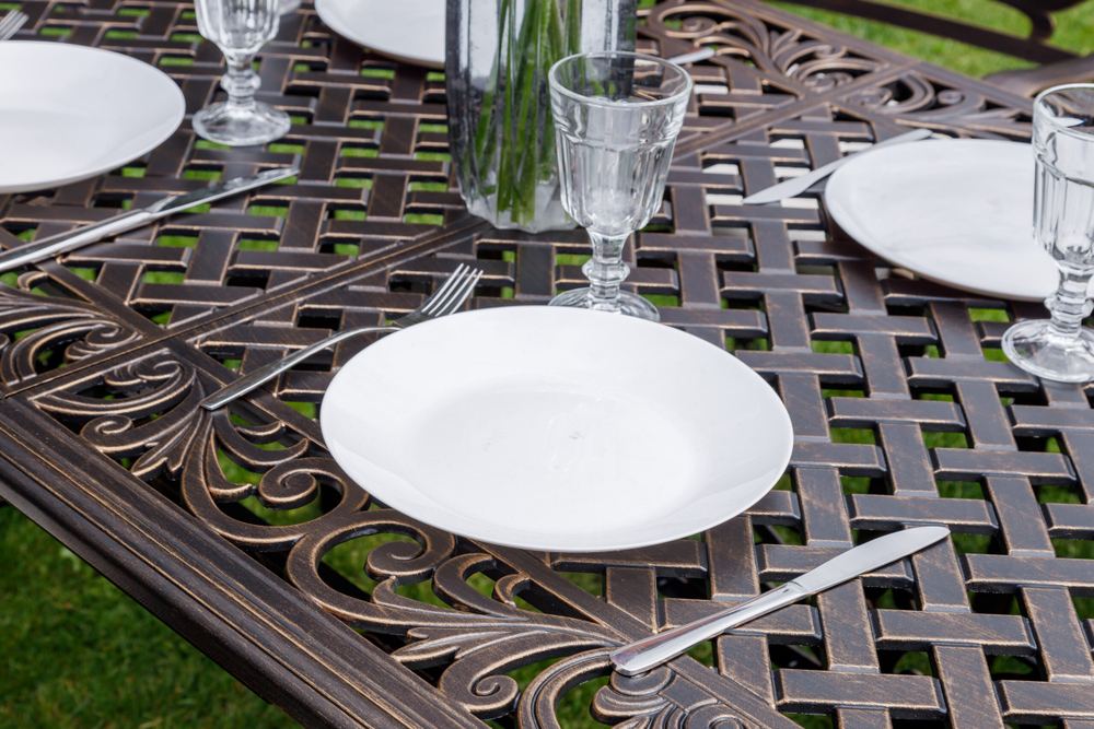 Обеденный комплект ROYAL FAMILY из литого алюминия WILHELM на 6 персон (прямоугольный стол)