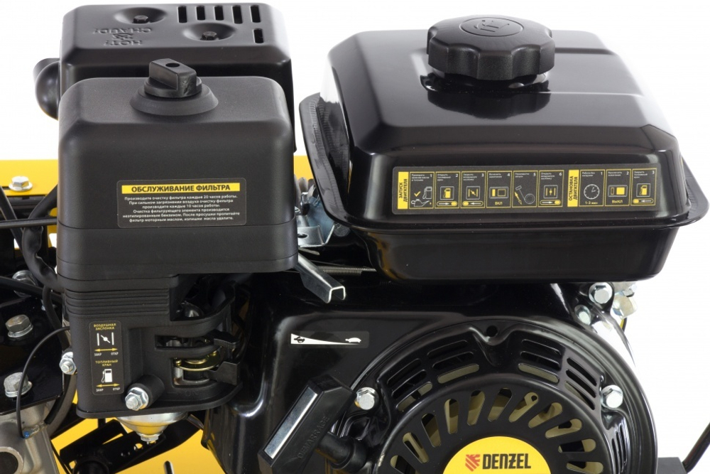 Мотоблок DPT-170, 7 л.с, ременное сцепление, ширина 85 см, глубина 35 см, фрез 3 х 3, ШОМ, передачи 2В/1Н Denzel