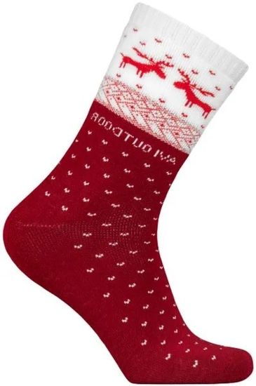 Термоноски детские с оленями красные NordKapp 515/1