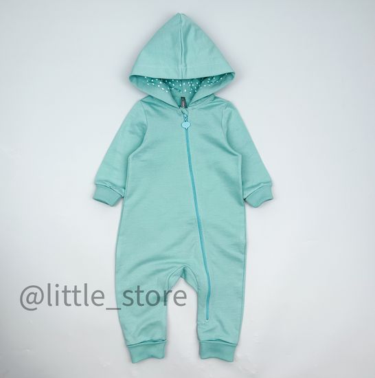 Комбинезон из футера, Мятный зеленый