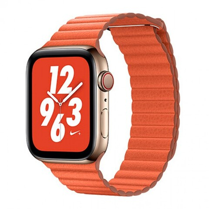 Браслет-ремешок для Apple Watch Magnit leather back loop band (WH5206-OR) Sunset Coteetci