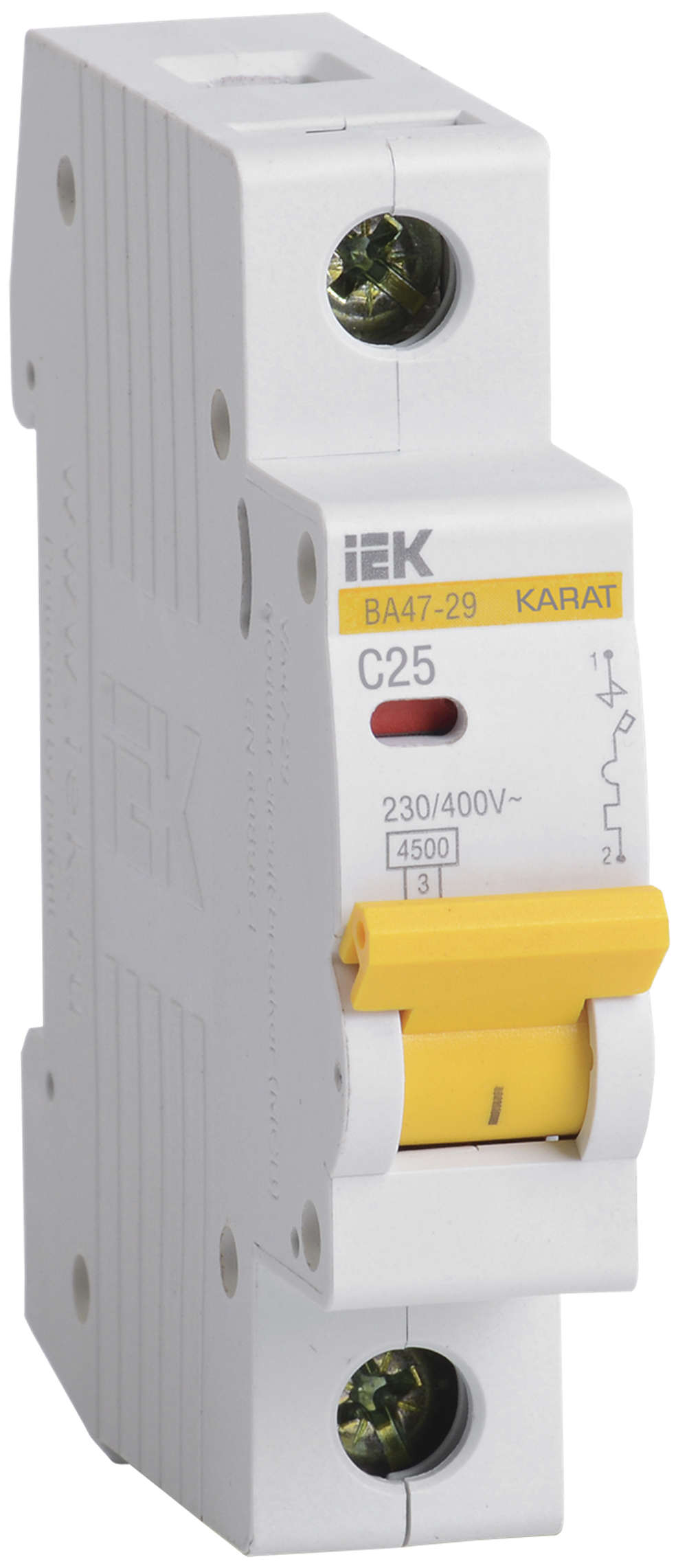 KARAT Автоматический выключатель ВА47-29 1P C 25А 4,5кА IEK