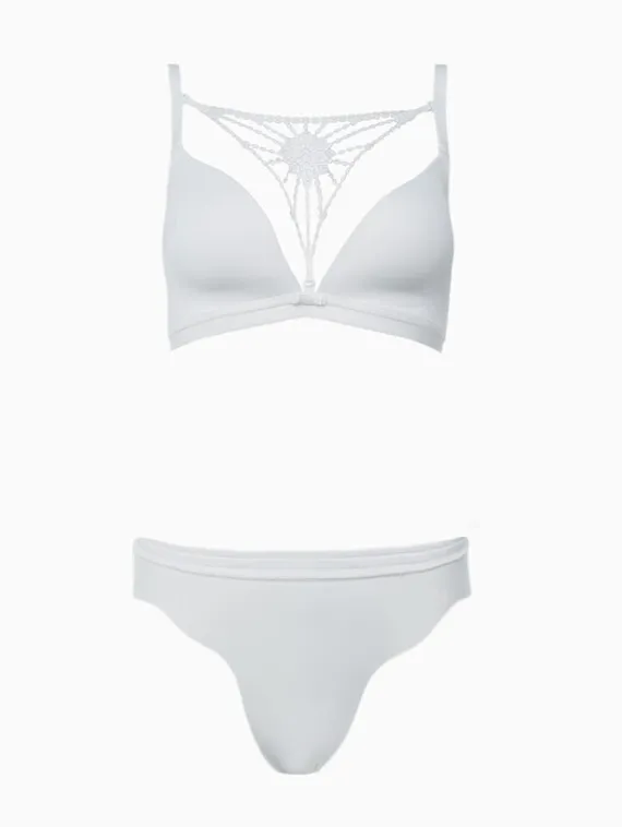 Комплект женский (топ/трусы), цвет белый, размер 75В