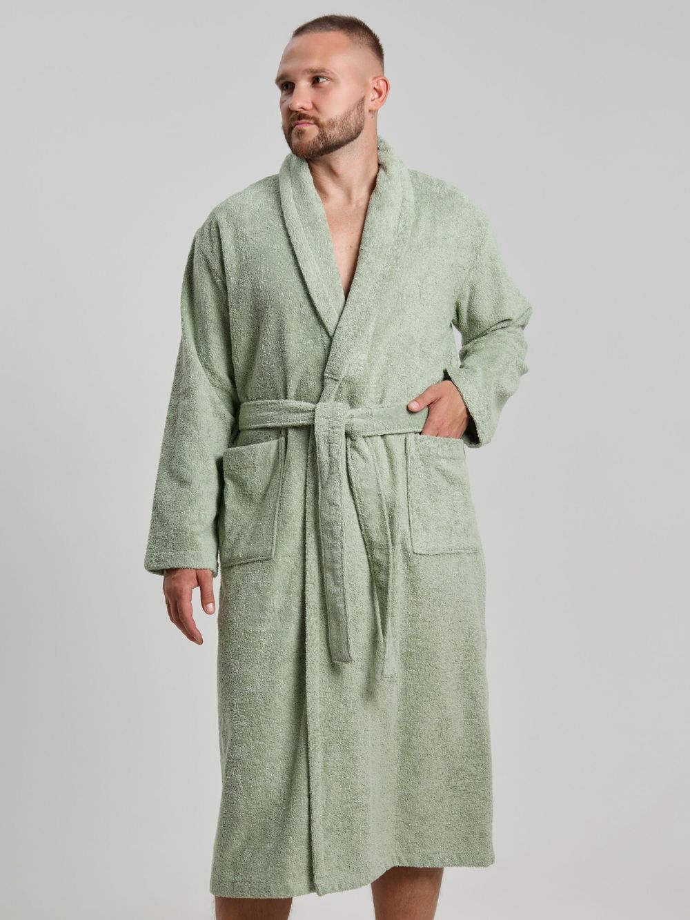 Халат мужской Комфорт-4 Виотекс СВ.- ОЛИВКОВЫЙ