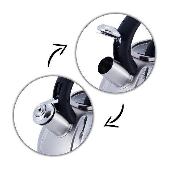 Чайник 3 л. из нержавеющей стали со свистком Kamille KM-0671A