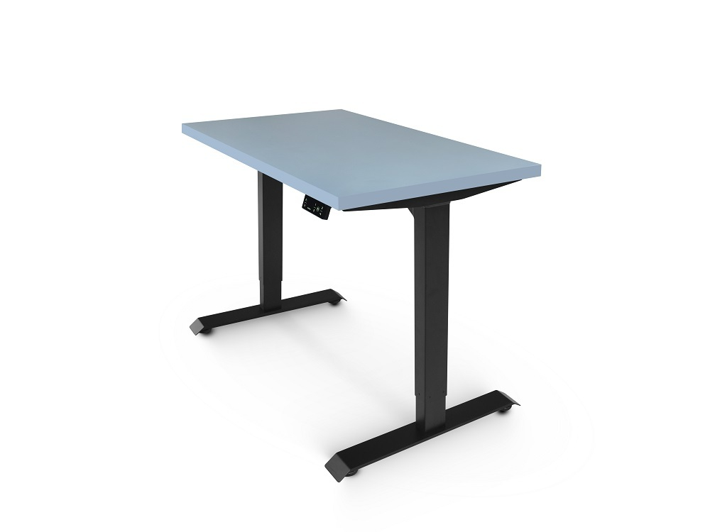 Регулируемый компьютерный стол Bazalt с регулировкой по высоте — столешница МДФ Серый