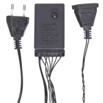 Гирлянда для дома «Кристаллы» 16,0 м 180 ламп LED черный пров.,8 реж.,IP-40, Белый (возможность соединения)