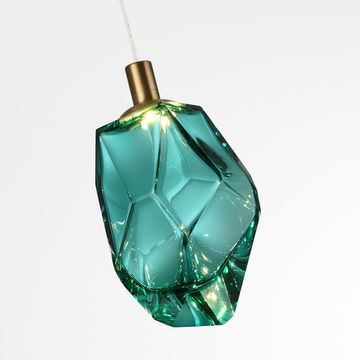 Подвес 4W 3000K 7110/4LC бронзовый/бирюзовый GEMME Odeon Light