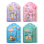 Блокнот детский Basir на замке, с карандашом, линейкой и ластиком, формат А6, серия "Тигры", переплет 7БЦ, 15*11 см, 48 листов, ассорти