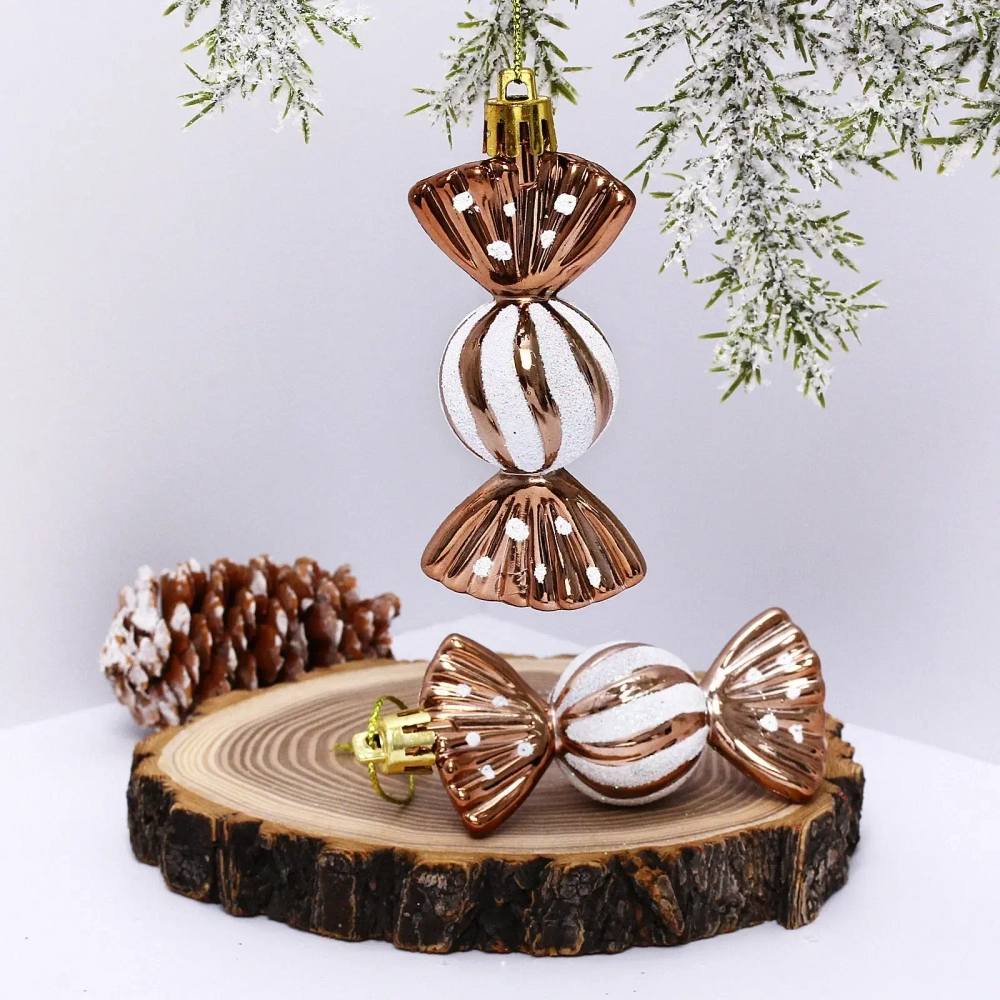 Ёлочные игрушки «Таинственное очарование» Конфетки 8 см (набор 2шт), шоколад