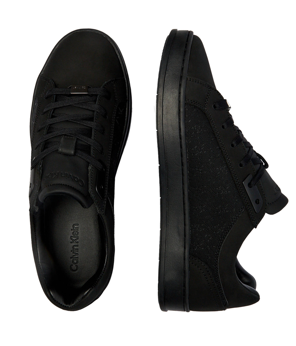 Кожаные кроссовки Calvin Klein - черный(HM0HM01768)