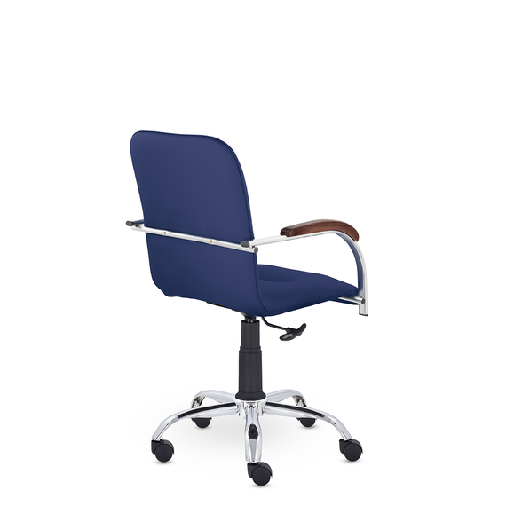 Кресло Самба GTP СН D8 (темный орех) Z06 (синий)