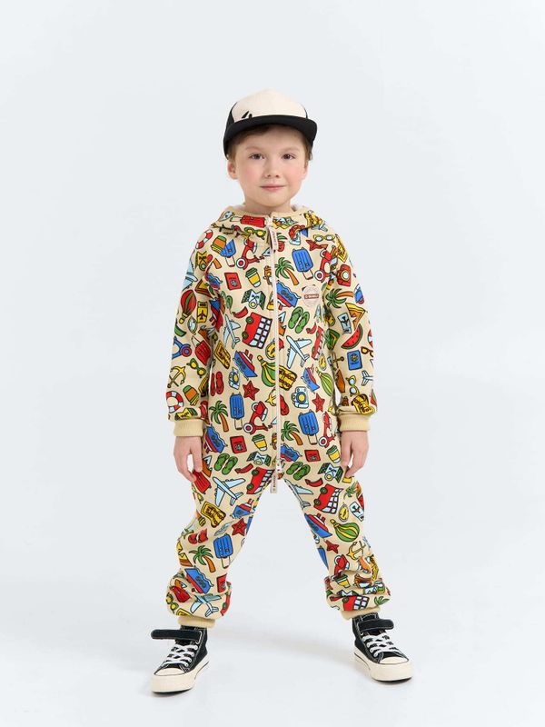 Комбинезон с клапаном и капюшоном 