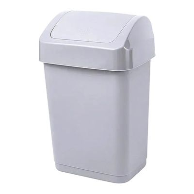 Контейнер для мусора Step 12 л с крышкой-маятником, серый