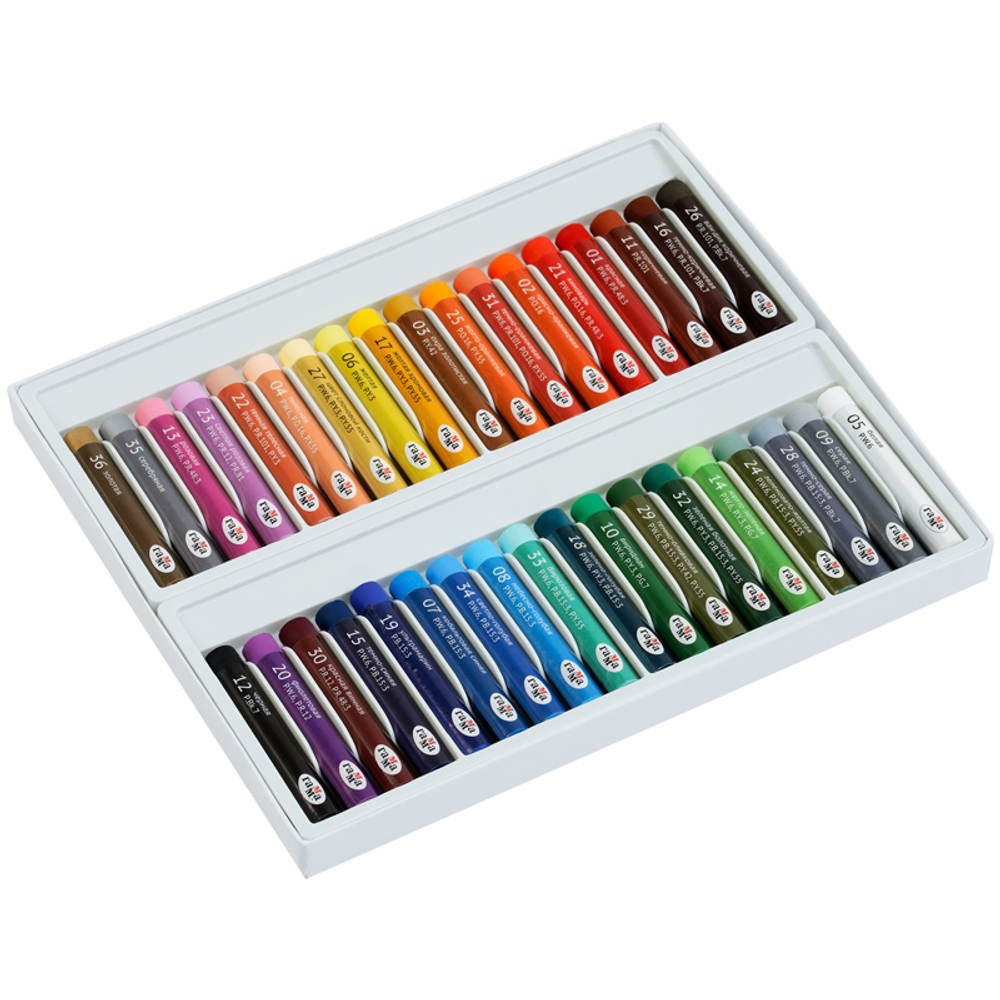 Пастель масляная Гамма "Студия", 36 мелков, картон. упаковка