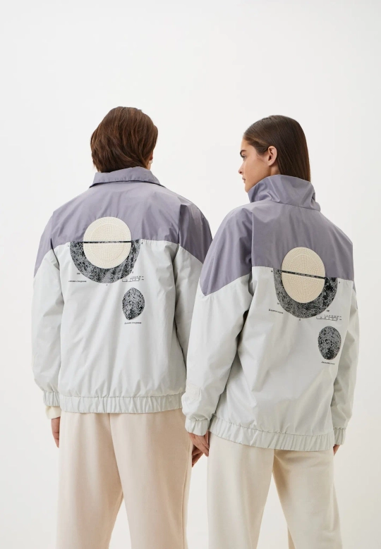 Анорак олимпийка Ветро-влаго непропускаемая, цвет серо-жемчужный