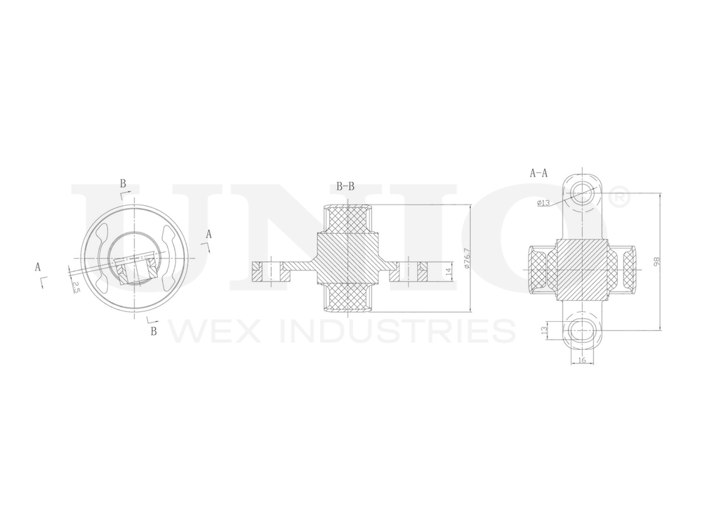 Сайлентблок передний левый заднего верхнего рычага UNIO RMP-20575