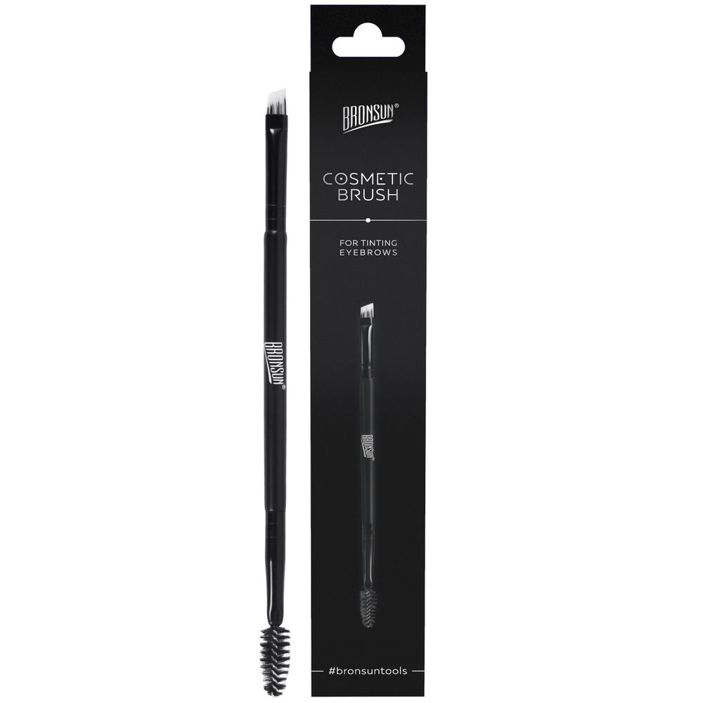 Кисть для бровей двусторонняя BRONSUN