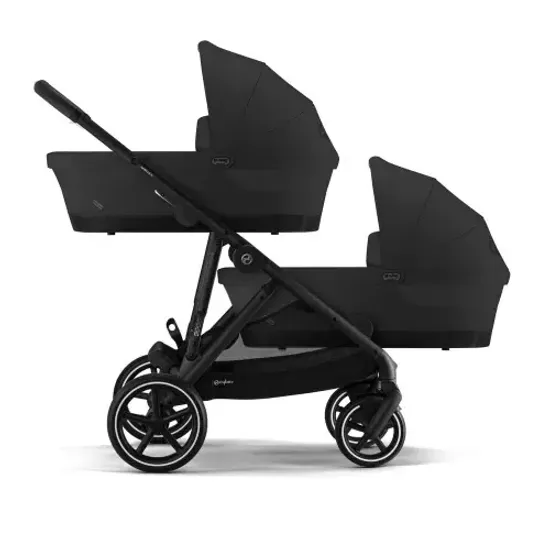 Коляска для двойни 2 в 1 Cybex Gazelle S (Moon black)