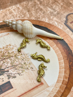 Подвеска золотистая "Морской конёк" Скиап