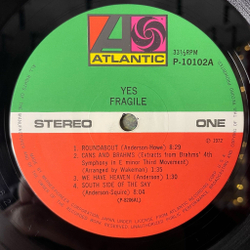 Винтажная виниловая пластинка LP Yes Fragile (Japan 1976) (Obi) Roundabout