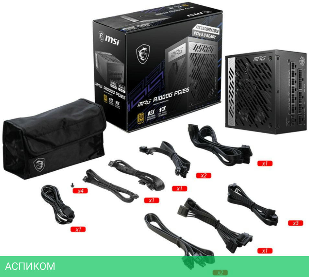 Блок питания MSI MPG A1000G (306-7ZP7C11-CE0)