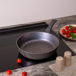 СКОВОРОДА AGNESS ГЛУБОКАЯ С АНТИПРИГАРНЫМ "МРАМОРНЫМ" ПОКРЫТИЕМ, СЕРИЯ GRANITE, 26Х6,5СМ