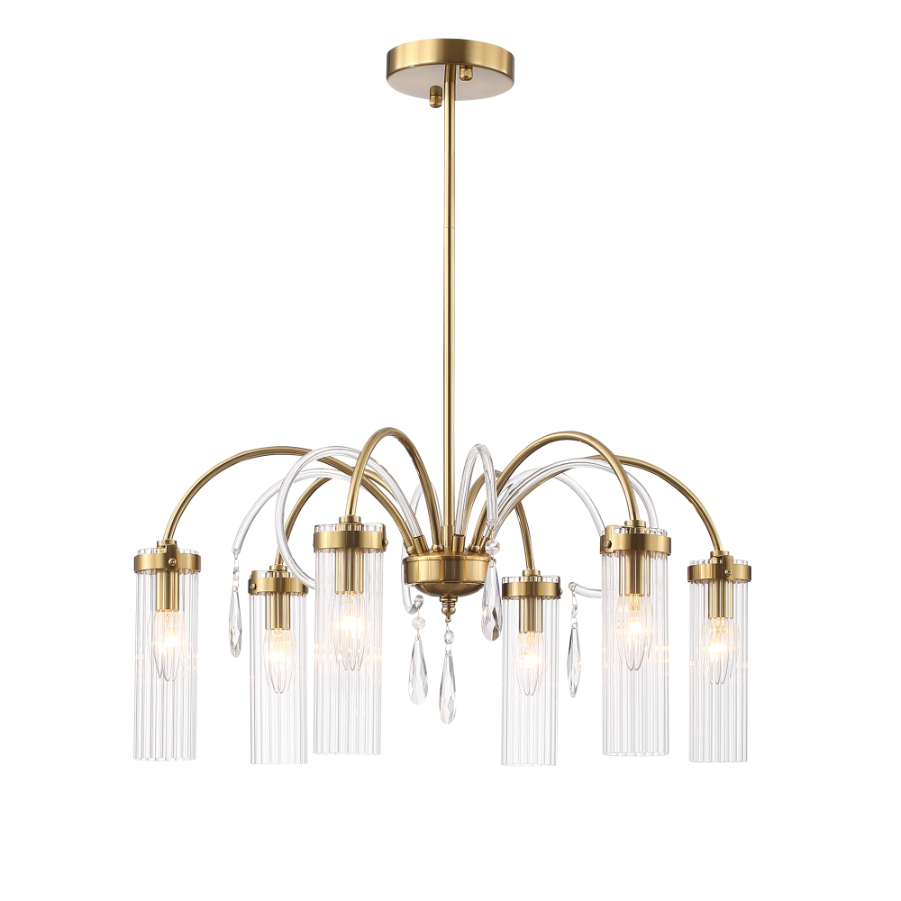 SL1401.303.06 Люстра подвесная ST-Luce Латунь/Латунь, Прозрачный E14 6*40W ЛЮМИНЕРА