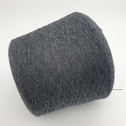 Пряжа Zegna Baruffa Supergeelong 1/15 (100% мериносовая шерсть кардная), 1500м/100гр, темно-серый меланж
