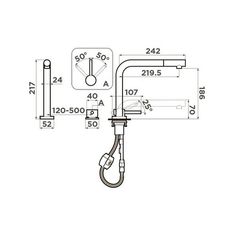 Смеситель Omoikiri Nara-GB латунь/графит
