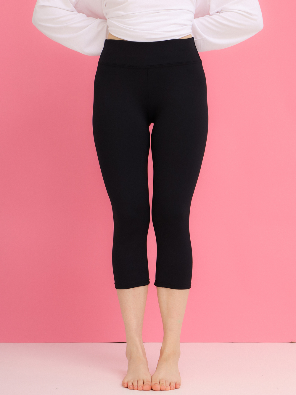 Бриджи с разрезами, черные